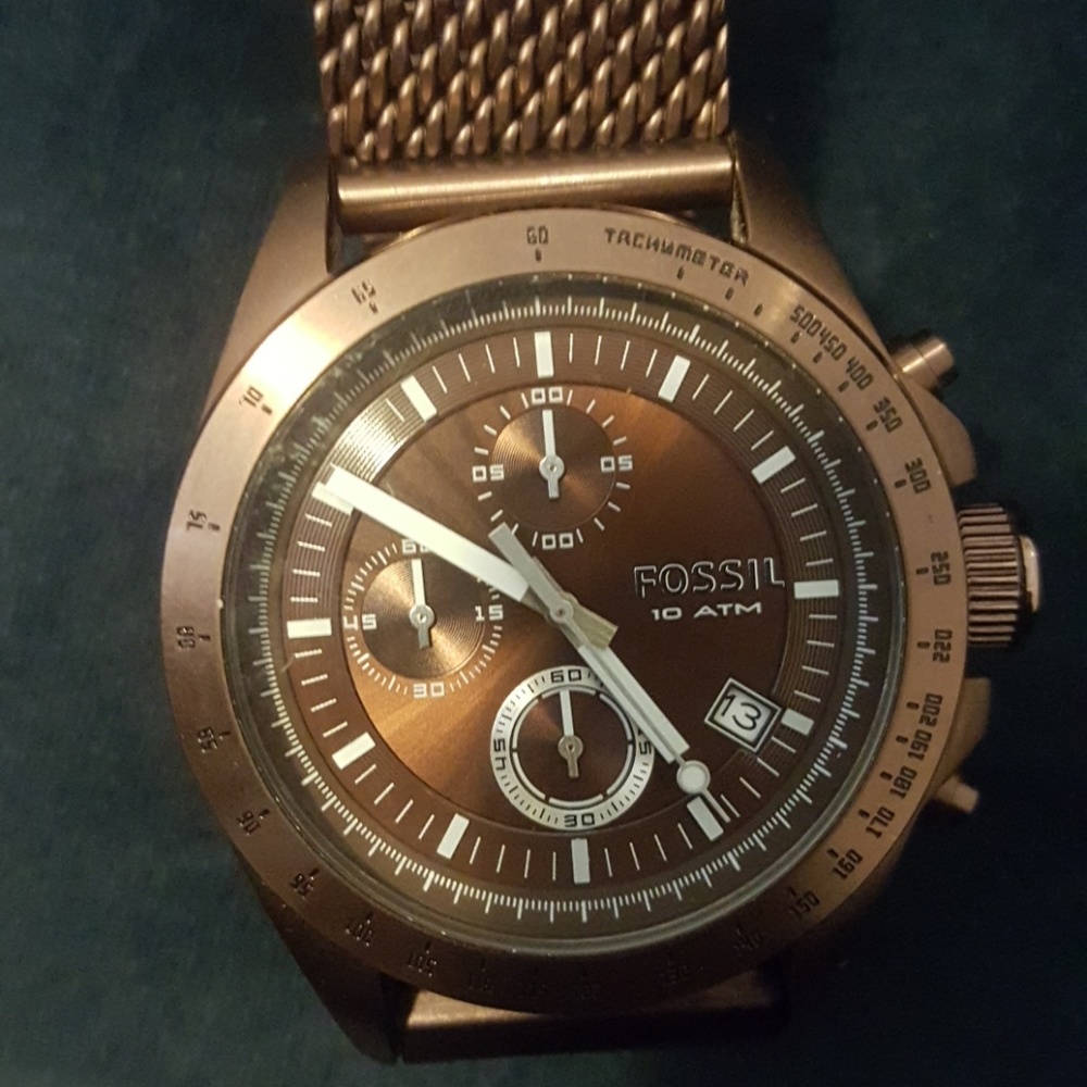 Fossil Men's 'Decker' watch copper